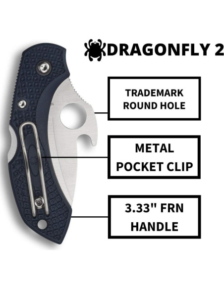 Cuchillo Plegable Spyderco Dragonfly 2 Hoja VG-10 6.03 cm Cuchillo Plegable Spyderco Dragonfly 2 Hoja VG-10 6.03 cm