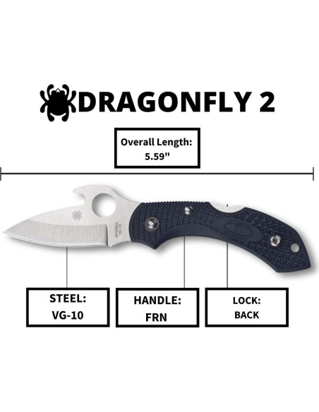 Cuchillo Plegable Spyderco Dragonfly 2 Hoja VG-10 6.03 cm Cuchillo Plegable Spyderco Dragonfly 2 Hoja VG-10 6.03 cm