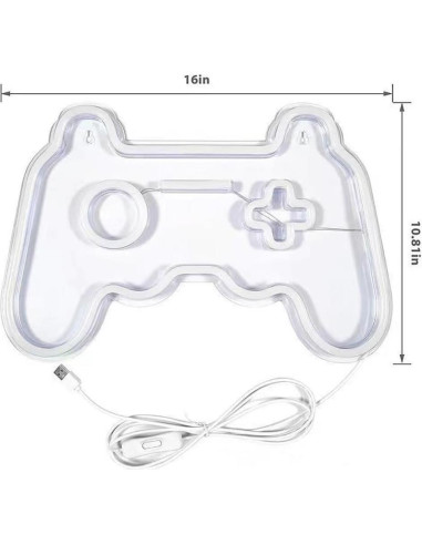 Luz de Neón LED Gamepad SHANGREN Azul 30.48x10.16 cm