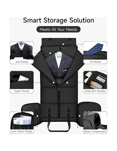 Bolsa de Viaje Impermeable LOEUO 3 en 1 para Ropa y Zapatos Bolsa de Viaje Impermeable LOEUO 3 en 1 para Ropa y Zapatos