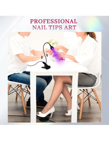 Lámpara UV LED para Uñas Krofaue - Secado Rápido con Brazo Flexible