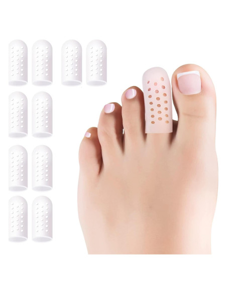 Protectores de Dedos de Gel PYRJIN - 10 Pcs Transpirables Protectores de Dedos de Gel PYRJIN - 10 Pcs Transpirables