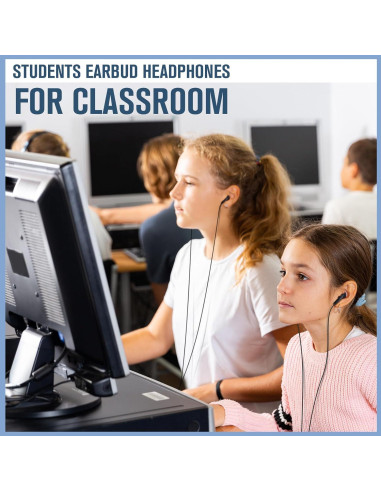 Auriculares Konohan para Estudiantes 100 Piezas Negro 3.5mm