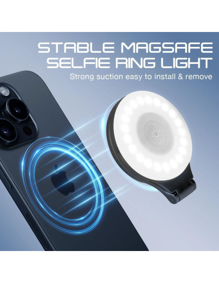 Anillo de Luz LED EJU para Selfie y Video - Negro Anillo de Luz LED EJU para Selfie y Video - Negro