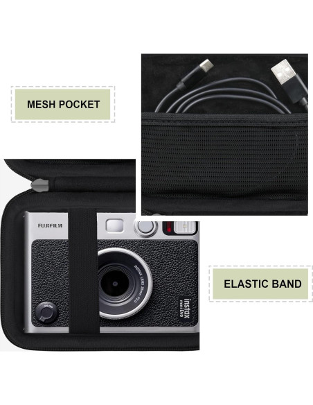Funda Dura para Cámara Instantánea Fujifilm Instax Mini EVO Negra Funda Dura para Cámara Instantánea Fujifilm Instax Mini EVO Negra