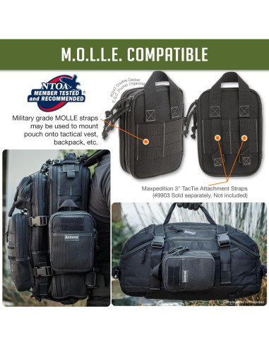 Organizador de bolsillo EDC Maxpedition Doble Nivel 12.7x6.4x17.8cm