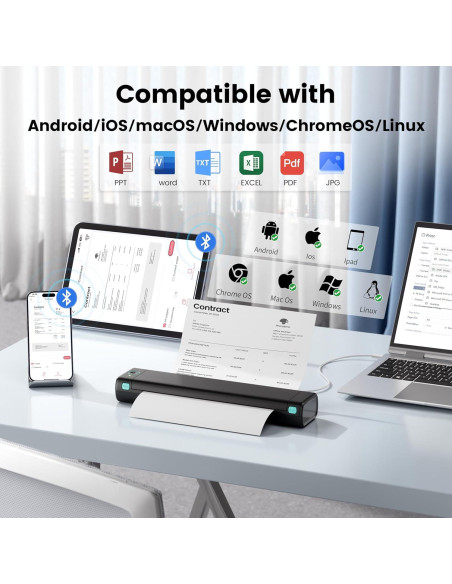 Impresora Portátil Phomemo M08F Bluetooth Térmica 203DPI Impresora Portátil Phomemo M08F Bluetooth Térmica 203DPI