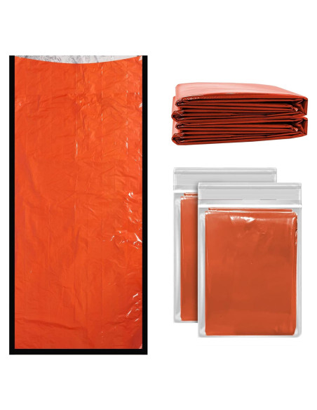 Bolsa de Dormir de Emergencia Anyoo Mylar Impermeable 2 Unidades Bolsa de Dormir de Emergencia Anyoo Mylar Impermeable 2 Unidades