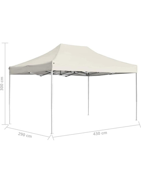 Carpa Plegable Profesional MOBCANT 4.3x2.9m Impermeable Crema Carpa Plegable Profesional MOBCANT 4.3x2.9m Impermeable Crema