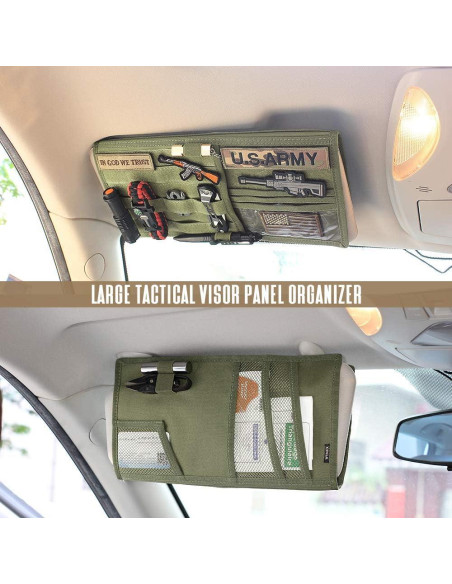 Organizador de Visera WYNEX Molle para Pickup F150 - Verde Militar Organizador de Visera WYNEX Molle para Pickup F150 - Verde Militar