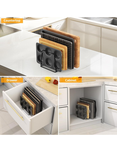 Organizador de Cocina LAEMYFYRE para Tablas de Cortar y Utensilios Organizador de Cocina LAEMYFYRE para Tablas de Cortar y Utensilios