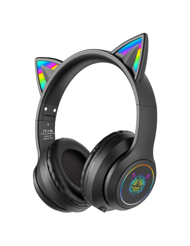 Auriculares Bluetooth SIMGAL B90 Orejas de Gato RGB Plegables