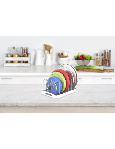 Organizador de Tapas de Olla EVERIE Ajustable 26.9x19.1 cm Organizador de Tapas de Olla EVERIE Ajustable 26.9x19.1 cm