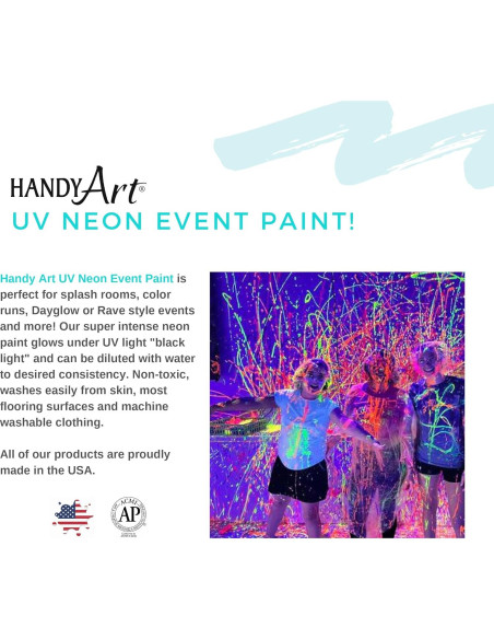 Pintura UV Neón Handy Art 5 Galones Azul Brillante Pintura UV Neón Handy Art 5 Galones Azul Brillante