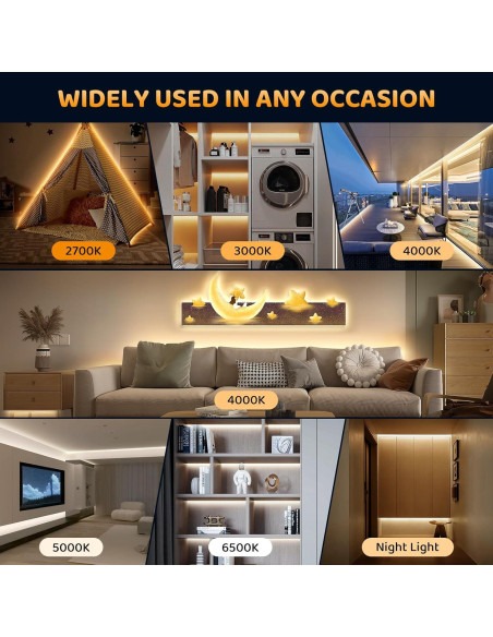 Tira LED regulable 15m FuZhou 900 LEDs 2700K-6500K con control remoto