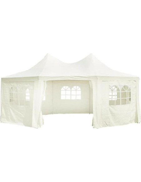 Carpa de Fiesta Octagonal SHARK SHIP 6.0m x 4.4m Color Crema Carpa de Fiesta Octagonal SHARK SHIP 6.0m x 4.4m Color Crema