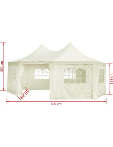 Carpa de Fiesta Octagonal SHARK SHIP 6.0m x 4.4m Color Crema Carpa de Fiesta Octagonal SHARK SHIP 6.0m x 4.4m Color Crema