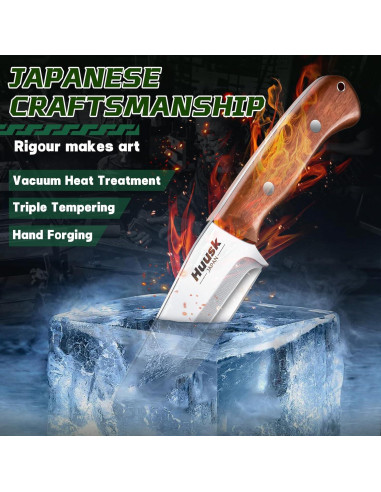 Cuchillo Huusk Bushcraft 22.86 cm Acero al Carbono con Funda