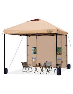 Carpa Plegable KAMPKEEPER 3x3m con Paredes Laterales y Bolsillos