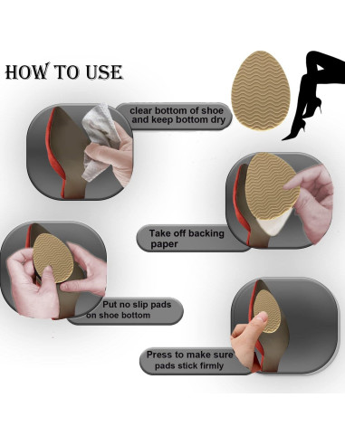 Protectores de Suela Antideslizantes ZBLGO Beige 3 Pares