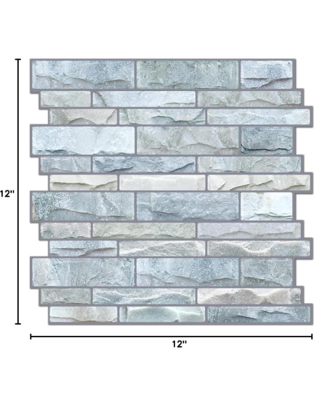 Azulejos Autoadhesivos STICKGOO 10 Hojas 30.48cm Piedra Cultivada Azulejos Autoadhesivos STICKGOO 10 Hojas 30.48cm Piedra Cultivada