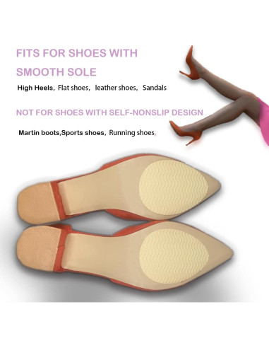 Protectores de Suela Antideslizantes ZBLGO Beige 3 Pares