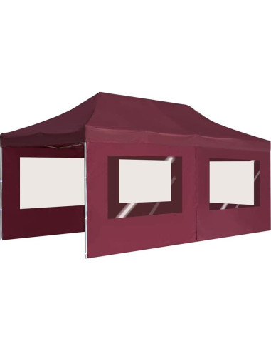 Carpa Plegable para Fiestas FEMICON 6x3m Impermeable Rojo Vino