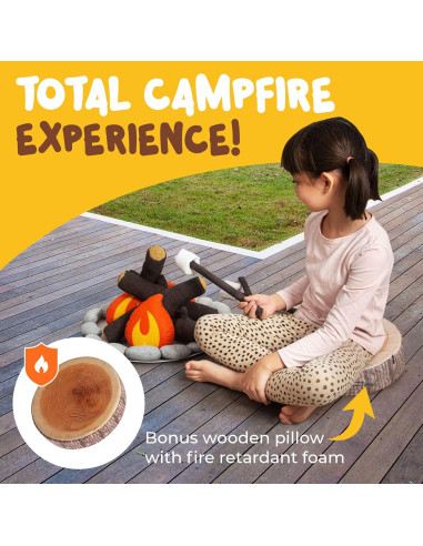 Juego de Fogata Pathfinder Pandas con Kit de S'Mores y Almohada