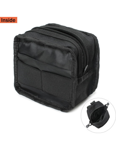 Paquete de 2 Mini Bolsas Tácticas Molle Katadem - Nylon Negro Paquete de 2 Mini Bolsas Tácticas Molle Katadem - Nylon Negro