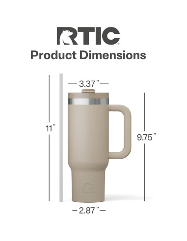 Vaso de Viaje Térmico RTIC 30 oz Acero Inoxidable Playa