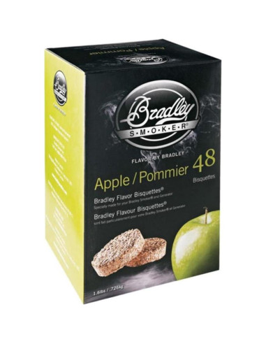 Bisquettes de Ahumado Bradley 48 Piezas Manzana 0.73 kg