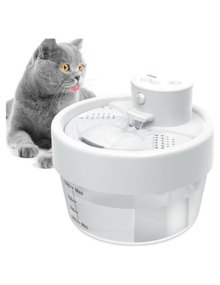 Fuente de Agua Automática para Gatos Jewyow 1L Inalámbrica Silenciosa Fuente de Agua Automática para Gatos Jewyow 1L Inalámbrica Silenciosa