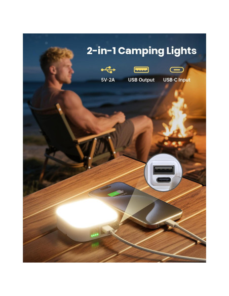 Linterna de Camping Solar Eventek 10000mAh IP65 144 Horas Linterna de Camping Solar Eventek 10000mAh IP65 144 Horas