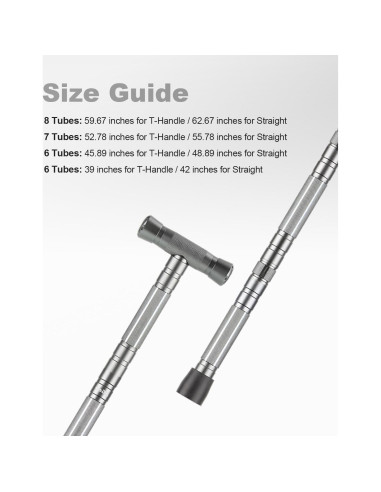 Bastón Táctico aiGear Ajustable de Aluminio 99 cm con Accesorios