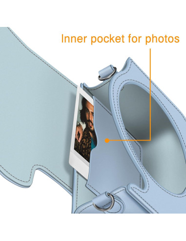 Funda Protectora Fintie para Cámara Fujifilm Instax SQ40/SQ1 - Cuero Vegano Azul