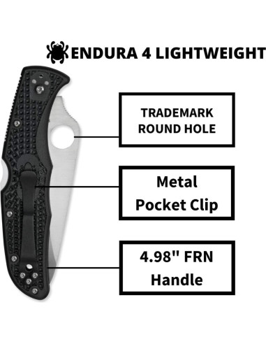 Cuchillo Plegable Spyderco Endura 4 Lightweight 9.65 cm