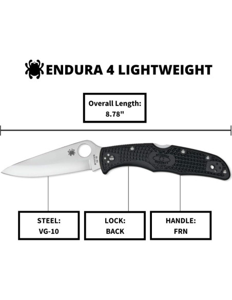 Cuchillo Plegable Spyderco Endura 4 Lightweight 9.65 cm Cuchillo Plegable Spyderco Endura 4 Lightweight 9.65 cm