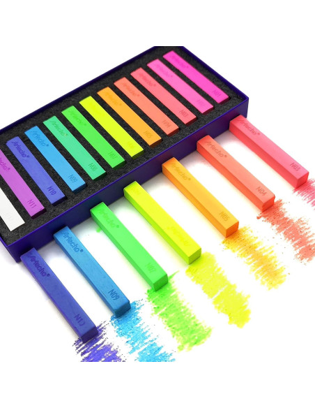 Pasteles Suaves Neón Artecho 12 Colores para Dibujar Pasteles Suaves Neón Artecho 12 Colores para Dibujar