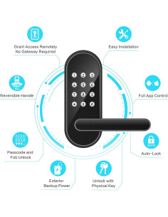 Cerradura Electrónica Sifely St con Teclado y Control Remoto 2