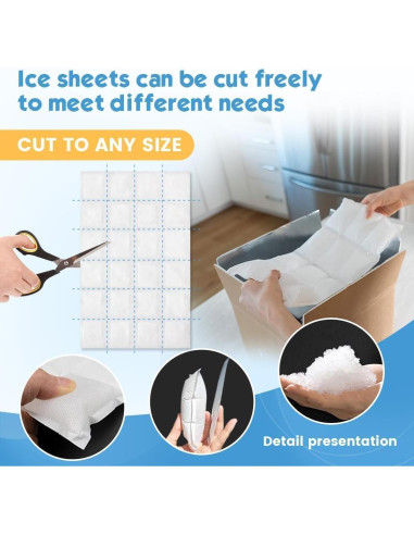Hojas de Hielo Reutilizables WAQIWARON 4PCS 55.88x50.8cm