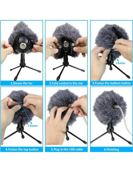 Cubierta de Viento para Micrófono Blue Snowball ICE - SUNMON Cubierta de Viento para Micrófono Blue Snowball ICE - SUNMON