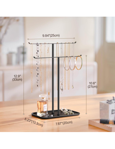 Soporte para Collar pickpiff Negro - Organizador de Joyería T