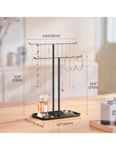 Soporte para Collar pickpiff Negro - Organizador de Joyería T Soporte para Collar pickpiff Negro - Organizador de Joyería T
