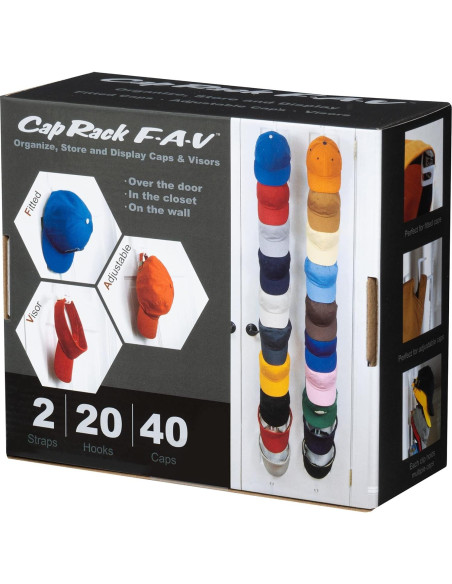 Organizador de Gorras Perfect Curve - CapRack Blanco 40 Gorras Organizador de Gorras Perfect Curve - CapRack Blanco 40 Gorras