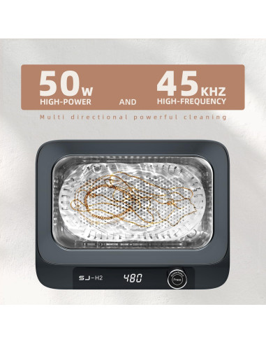 Limpiador Ultrasónico Hogance 30oz 45000Hz 50W 6 Modos