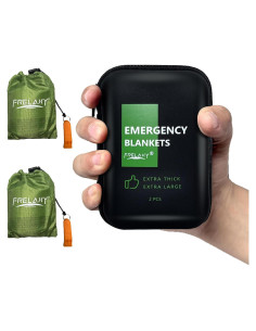 Manta de Emergencia Frelaxy 2 Paquete - Extra Gruesa 210.82x152.4 cm