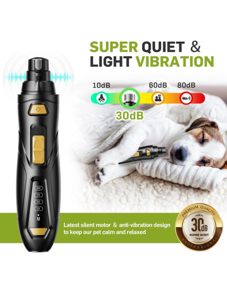 Molinillo de Uñas para Perros CADOLS S1 PRO Silencioso Molinillo de Uñas para Perros CADOLS S1 PRO Silencioso