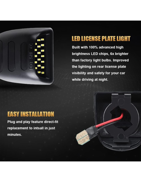 Luces LED de Placa D-Lumina para Chevy Silverado y GMC 6000K Luces LED de Placa D-Lumina para Chevy Silverado y GMC 6000K