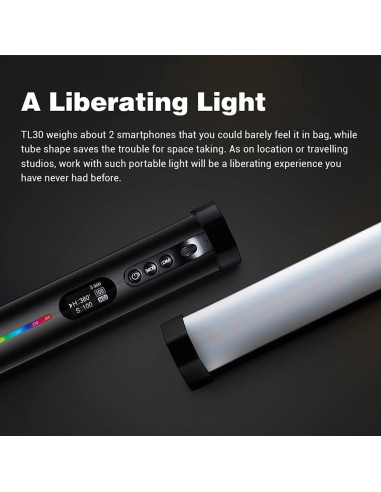 Tubo de Luz LED Godox TL30 RGB 8W Batería Integrada