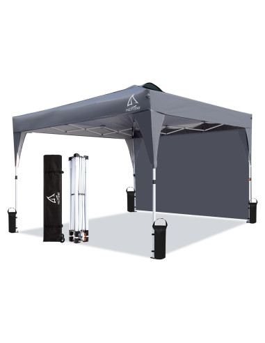 Carpa Plegable 3x3 m HEYTENT Impermeable con Pared Lateral
